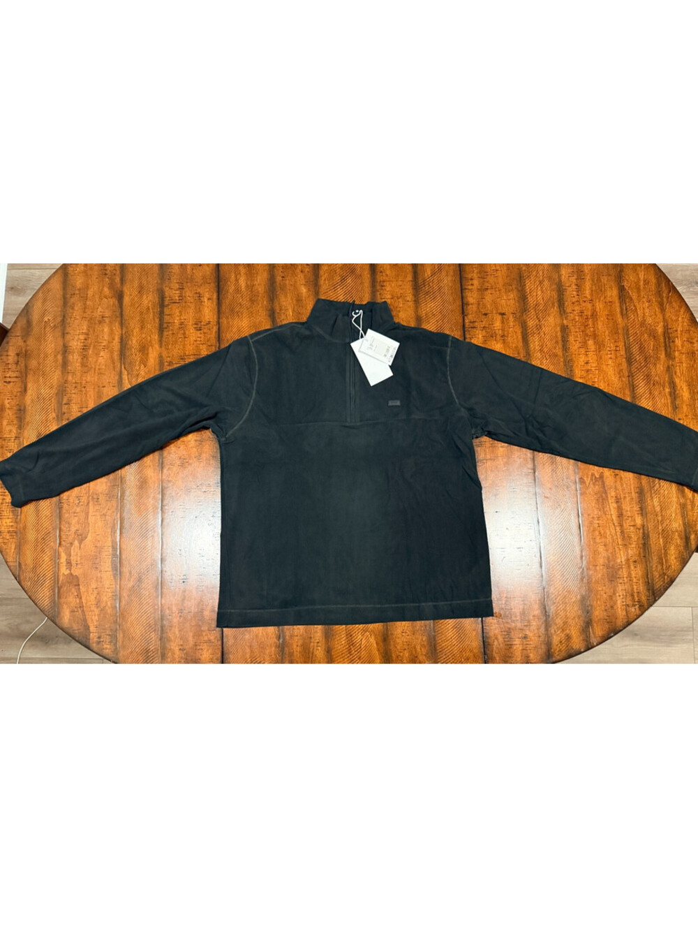RAINS Addis Fleece Half Zip Pullover Black Lightweight Quarter Zip - Unisex XXL